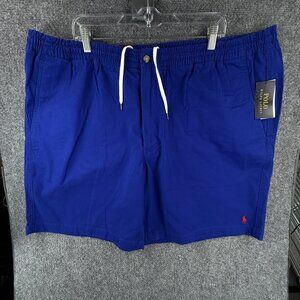 NWT Polo Ralph Lauren 3XB Big Cotton Blend Blue Drawstring Short Stretch Classic